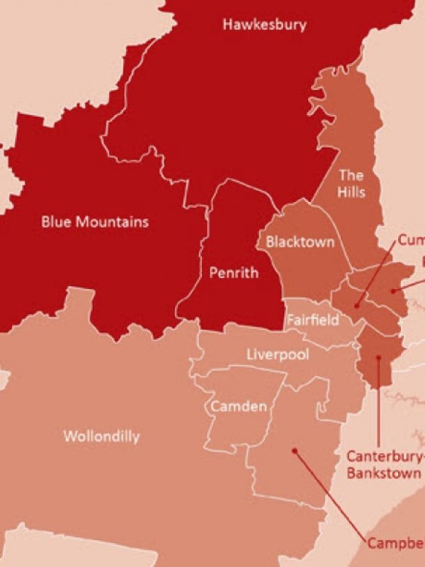 western sydney map